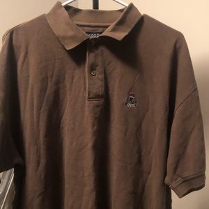 IZOD collar shirt light brown (L)